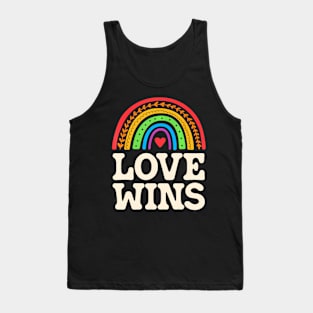 Lgbtq Love Wins Gay Pride Lgbt Ally Rainbow Flag Tank Top